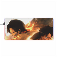 Load image into Gallery viewer, Ace and Luffy RGB LED Mouse Pad (Desk Mat)