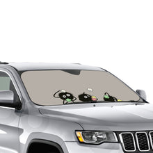 Load image into Gallery viewer, A few マクロクロスケ sketched on a cool Tokyo night Car Sunshade