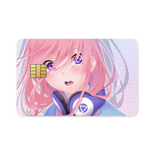 Load image into Gallery viewer, A girl with pink hair and headphones Credit Card Skins (4-in-1 Pack)