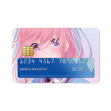 Load image into Gallery viewer, A girl with pink hair and headphones Credit Card Skins (4-in-1 Pack)