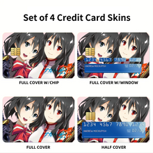 Load image into Gallery viewer, Akame and Kurome Credit Card Skins (4-in-1 Pack)