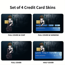 Load image into Gallery viewer, Akane Tsunemori with a dominator Credit Card Skins (4-in-1 Pack)