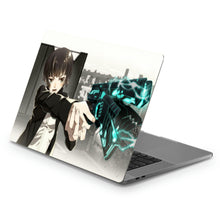 Load image into Gallery viewer, Akane Tsunemori with a dominator Macbook Skin