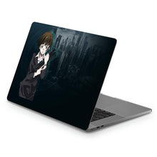 Load image into Gallery viewer, Akane Tsunemori with a dominator Macbook Skin
