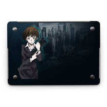 Load image into Gallery viewer, Akane Tsunemori with a dominator Macbook Skin