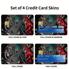 Load image into Gallery viewer, Albedo Vs Shaltear Credit Card Skins (4-in-1 Pack)