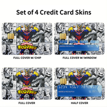 Load image into Gallery viewer, All Might Manga Credit Card Skins (4-in-1 Pack)