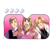 Load image into Gallery viewer, Alphonse, Winry and Edward  Car Sunshade