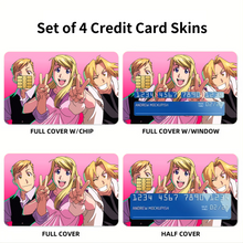 Load image into Gallery viewer, Alphonse, Winry and Edward Credit Card Skins (4-in-1 Pack)