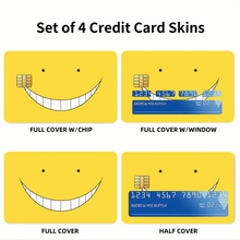 Load image into Gallery viewer, Anime Assassination Classroom Credit Card Skins (4-in-1 Pack)