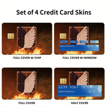 Load image into Gallery viewer, Anime Attack On Titan Credit Card Skins (4-in-1 Pack)