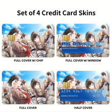 Load image into Gallery viewer, Anime Attack On Titan Credit Card Skins (4-in-1 Pack)