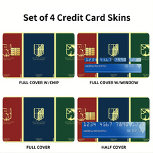 Load image into Gallery viewer, Anime Attack On Titan Credit Card Skins (4-in-1 Pack)