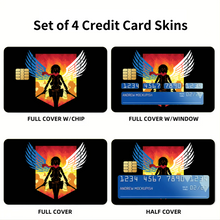 Load image into Gallery viewer, Anime Attack On Titan Credit Card Skins (4-in-1 Pack)