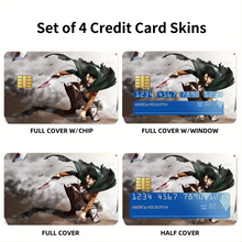 Load image into Gallery viewer, Anime Attack On Titan Credit Card Skins (4-in-1 Pack)