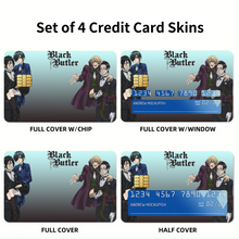 Load image into Gallery viewer, Anime Black Butler Credit Card Skins (4-in-1 Pack)