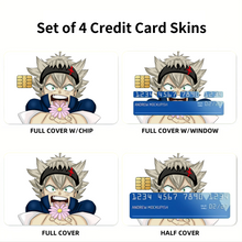 Load image into Gallery viewer, Anime Black Clover Credit Card Skins (4-in-1 Pack)