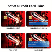 Load image into Gallery viewer, Anime Black Clover Credit Card Skins (4-in-1 Pack)