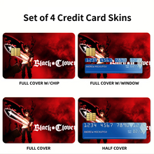 Load image into Gallery viewer, Anime Black Clover Credit Card Skins (4-in-1 Pack)