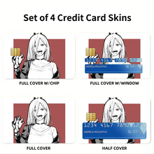 Load image into Gallery viewer, Anime Chainsaw Man Credit Card Skins (4-in-1 Pack)