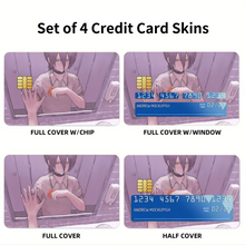 Load image into Gallery viewer, Anime Chainsaw Man Credit Card Skins (4-in-1 Pack)