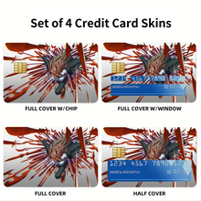 Load image into Gallery viewer, Anime Chainsaw Man Credit Card Skins (4-in-1 Pack)