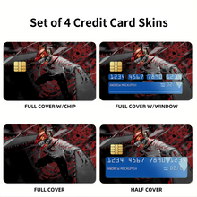 Load image into Gallery viewer, Anime Chainsaw Man Credit Card Skins (4-in-1 Pack)