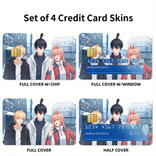Load image into Gallery viewer, Anime Chainsaw Man Credit Card Skins (4-in-1 Pack)