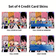 Load image into Gallery viewer, Anime Chainsaw Man Credit Card Skins (4-in-1 Pack)