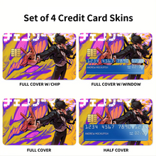 Load image into Gallery viewer, Anime Chainsaw Man Credit Card Skins (4-in-1 Pack)