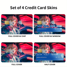 Load image into Gallery viewer, Anime Chainsaw Man Credit Card Skins (4-in-1 Pack)