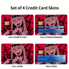 Load image into Gallery viewer, Anime Chainsaw Man Credit Card Skins (4-in-1 Pack)
