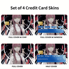 Load image into Gallery viewer, Anime Chainsaw Man Credit Card Skins (4-in-1 Pack)
