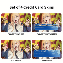 Load image into Gallery viewer, Anime Chainsaw Man Credit Card Skins (4-in-1 Pack)