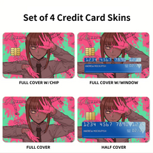 Load image into Gallery viewer, Anime Chainsaw Man Credit Card Skins (4-in-1 Pack)