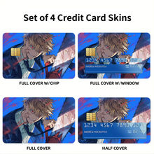 Load image into Gallery viewer, Anime Chainsaw Man Credit Card Skins (4-in-1 Pack)