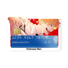 Load image into Gallery viewer, Anime Chainsaw Man Credit Card Skins (4-in-1 Pack)