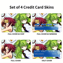 Load image into Gallery viewer, Anime Code Geass Credit Card Skins (4-in-1 Pack)