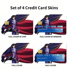 Load image into Gallery viewer, Anime Code Geass Credit Card Skins (4-in-1 Pack)