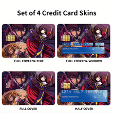 Load image into Gallery viewer, Anime Code Geass Credit Card Skins (4-in-1 Pack)