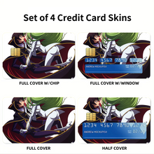 Load image into Gallery viewer, Anime Code Geass Credit Card Skins (4-in-1 Pack)