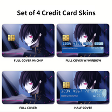 Load image into Gallery viewer, Anime Code Geassr Credit Card Skins (4-in-1 Pack)