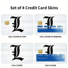 Load image into Gallery viewer, Anime Death Note Credit Card Skins (4-in-1 Pack)