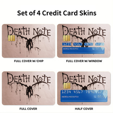 Load image into Gallery viewer, Anime Death Note Credit Card Skins (4-in-1 Pack)
