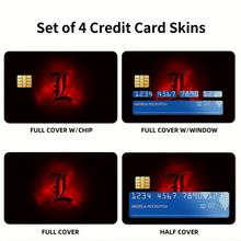 Load image into Gallery viewer, Anime Death Note Credit Card Skins (4-in-1 Pack)