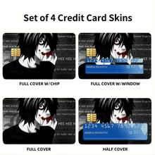 Load image into Gallery viewer, Anime Death Note Credit Card Skins (4-in-1 Pack)