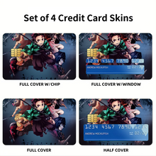 Load image into Gallery viewer, Anime Demon Slayer: Kimetsu no Yaiba Credit Card Skins (4-in-1 Pack)