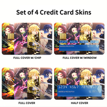 Load image into Gallery viewer, Anime Demon Slayer: Kimetsu no Yaiba Credit Card Skins (4-in-1 Pack)