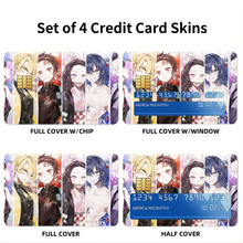 Load image into Gallery viewer, Anime Demon Slayer: Kimetsu no Yaiba Credit Card Skins (4-in-1 Pack)