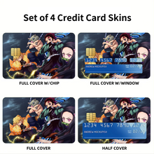 Load image into Gallery viewer, Anime Demon Slayer: Kimetsu no Yaiba Credit Card Skins (4-in-1 Pack)